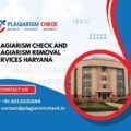 Plagiarism check and Plagiarism removal services Haryana