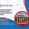 AI plagiarism removal Binod Bihari Mahto Koylanchal University Dhanbad