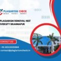 AI plagiarism removal NIST University Brahmapur