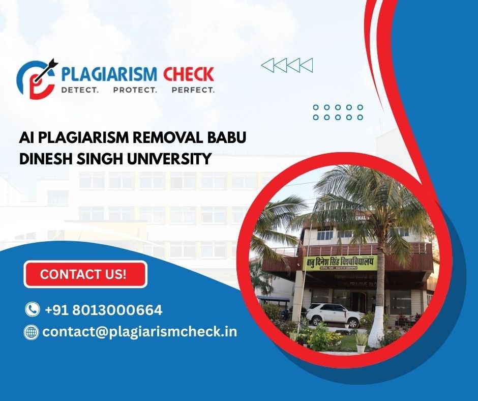 AI plagiarism removal Babu Dinesh Singh University