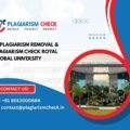 AI plagiarism removal & plagiarism check Royal Global University