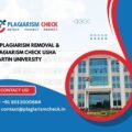 AI plagiarism removal & plagiarism check Usha Martin University
