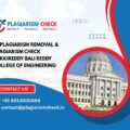 AI plagiarism removal & plagiarism check Lakkireddy Bali Reddy College of Engineering