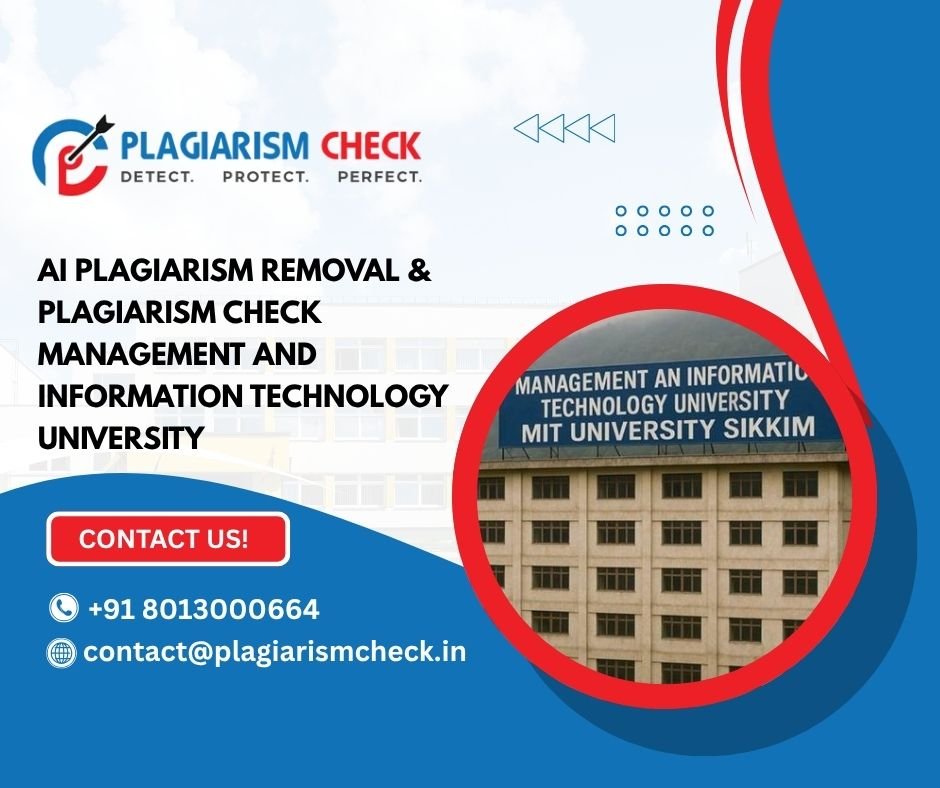 AI plagiarism removal & plagiarism check Management and Information Technology University