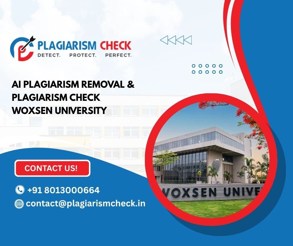AI plagiarism removal & plagiarism check Woxsen University
