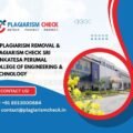 AI plagiarism removal & plagiarism check Sri Venkatesa Perumal College of Engineering & Technology