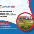 AI plagiarism removal & plagiarism check P.E.S. Institute of Medical Sciences and Research